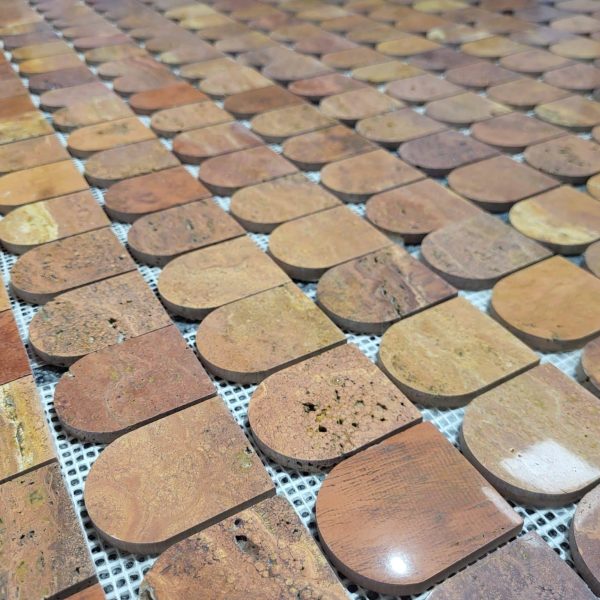 Mosaique travertine rouge01